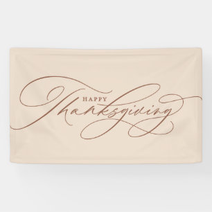 Beautiful Happy Thanksgiving script Banner