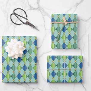 Beautiful Harlequin Diamonds Wrapping Paper