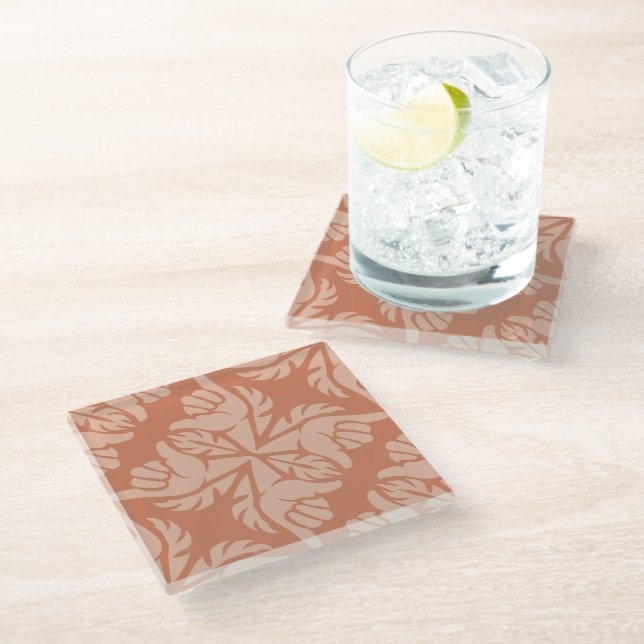 Beautiful hawaii art glass coaster (Angled)