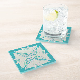 Beautiful hawaii art glass coaster
