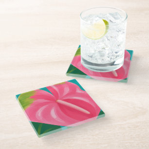 Beautiful hawaii art glass coaster
