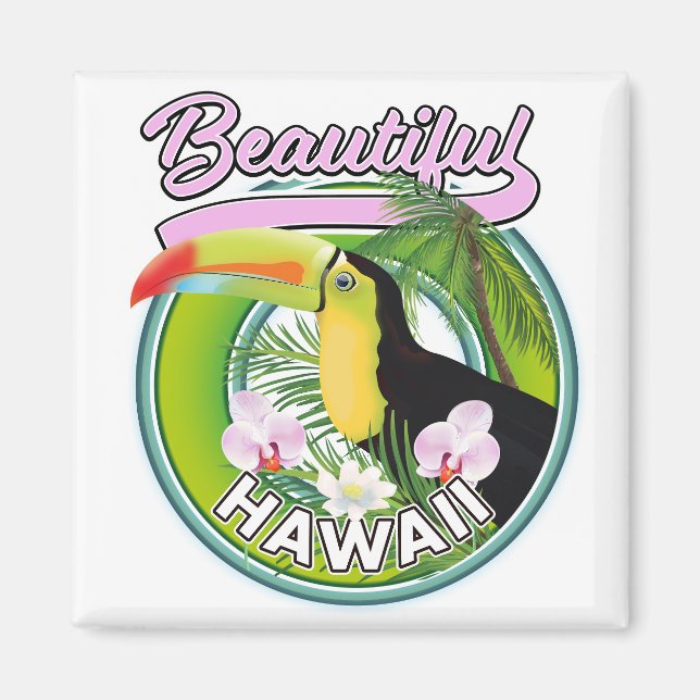 beautiful Hawaii travel logo Magnet (Front)