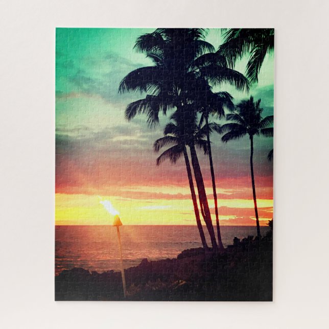 Beautiful Hawaiian Sunset Puzzle (Vertical)