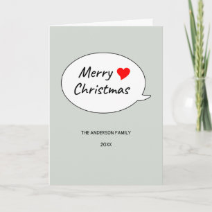 Beautiful heart and a lovely Merry Christmas Holiday Card