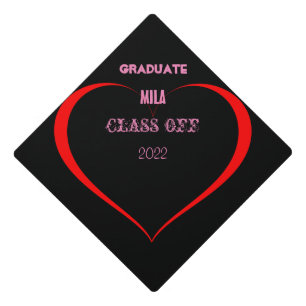 Beautiful heart  graduation cap topper