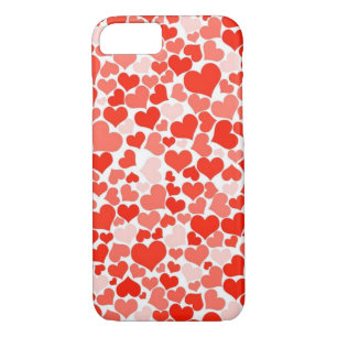 Beautiful Heart Shape Abstract Background Pink Red iPhone 8/7 Case
