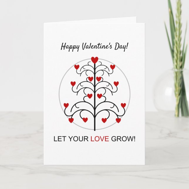 Beautiful Heart Tree Valentine's Day Card (Front)