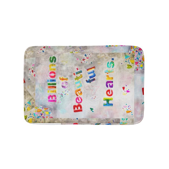 Beautiful Hearts Bath Mat (Front)