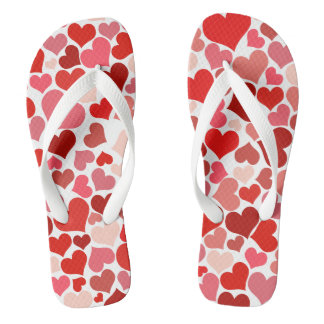 Beautiful hearts flip flops.  flops