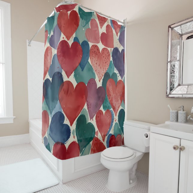 Beautiful Hearts on Black (In Situ)