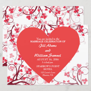 Beautiful Hearts Wedding Invitation
