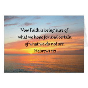 BEAUTIFUL HEBREWS 11:1 SUNRISE DESIGN