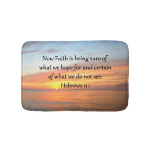 BEAUTIFUL HEBREWS 11:1 SUNRISE DESIGN BATH MAT