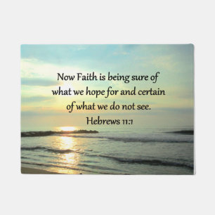 BEAUTIFUL HEBREWS 11:1 SUNRISE DOORMAT