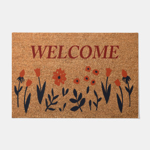 Beautiful Hello Flowers, Cute Plant Flower Mat