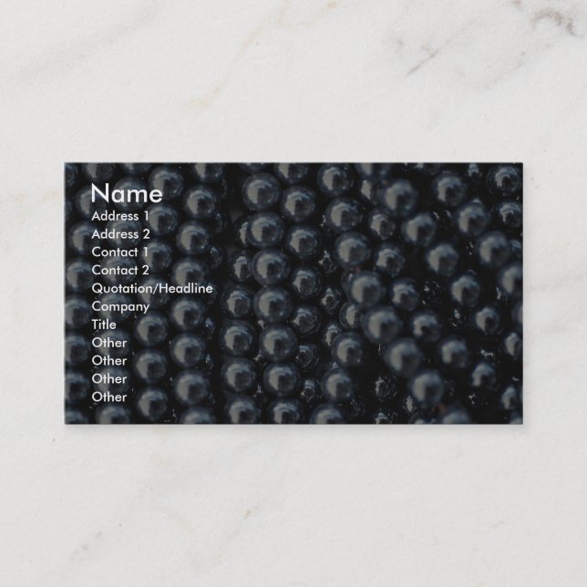 Beautiful Hematite beads on strings Business Card (Front)