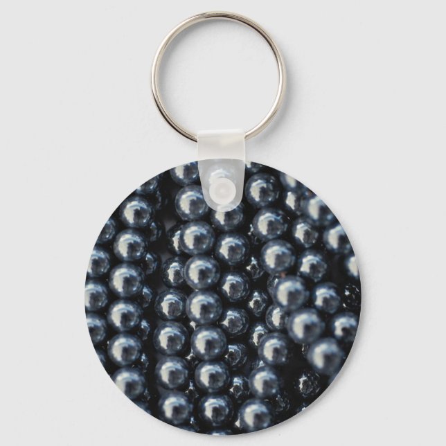 Beautiful Hematite beads on strings Keychain (Front)