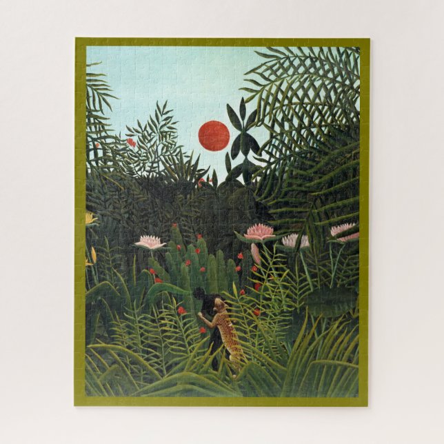Beautiful Henri Rousseau's famous Virgin Forest Jigsaw Puzzle (Vertical)
