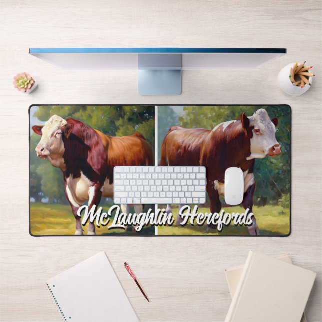Beautiful Hereford Bull Desk Mat (Office 1)