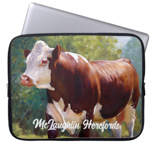 Beautiful Hereford Bull Laptop Sleeve
