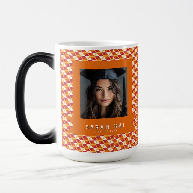 Beautiful Hex Print Commencement Magic Mug (Left)