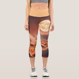 Beautiful high waist yoga capri leggings