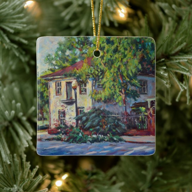 Beautiful Historic Home in New Harmony Indiana Ceramic Ornament (Tree)