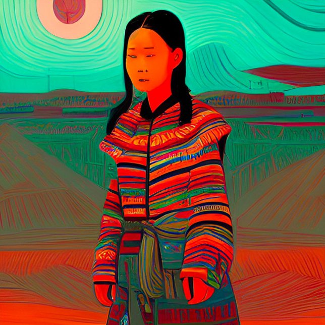 Beautiful Hmong Art "Hmong Village" Print (Creator Uploaded)