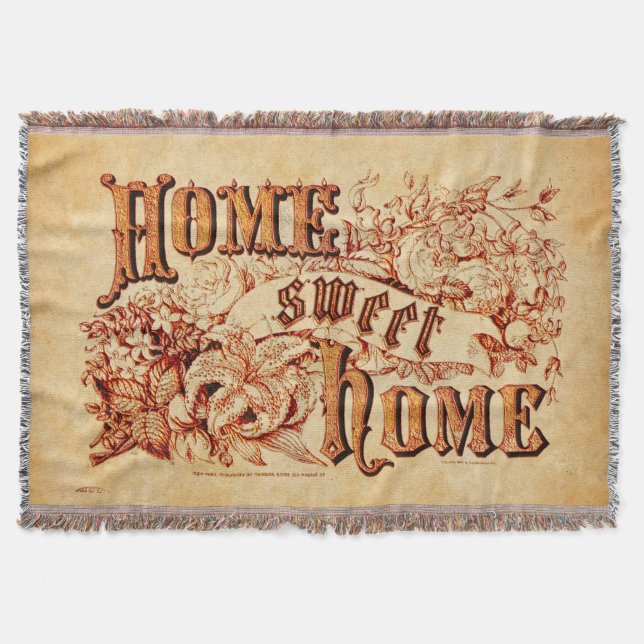 Beautiful Home Sweet Home Throw Blanket (Front)