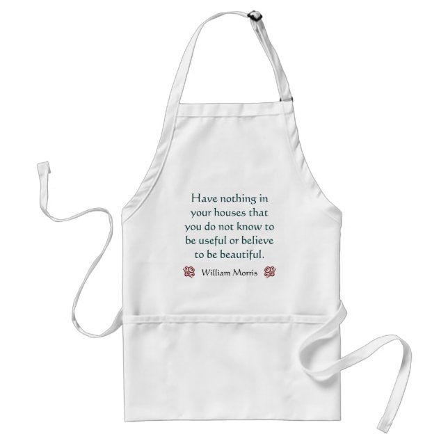 Beautiful Homes William Morris Quotation Standard Apron (Front)