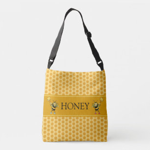 Beautiful honeycomb & bumble bees crossbody bag