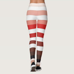 Beautiful horizontal wide stripe pattern leggings
