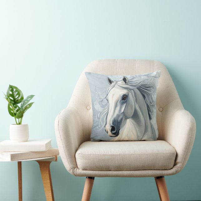  BEAUTIFUL HORSE #1 Throw Pillow (Chair)