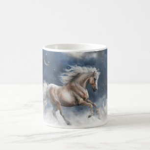 Beautiful Horse and Crescent Moon Coffee Mug