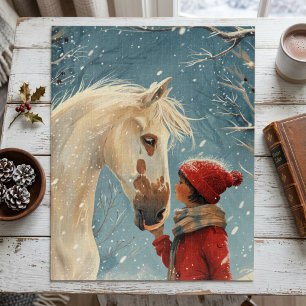 Beautiful Horse and Girl Winter Scene Puzzle