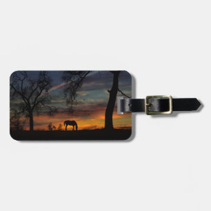 Beautiful Horse and Sunset Luggage Tag
