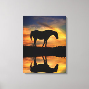 Beautiful Horse and Water Canvas
