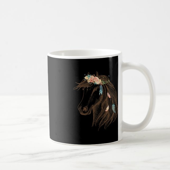 Beautiful Horse Hand Drawn  Art For Animal Lovers  Coffee Mug (Right)