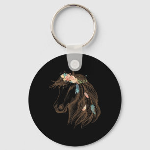 Beautiful Horse Hand Drawn Art For Animal Lovers Keychain