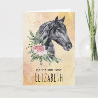 Beautiful Horse Head Portrait Watercolor