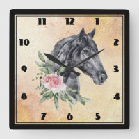 Beautiful Horse Head Portrait Watercolor