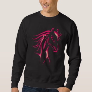 Beautiful horse head with mane girls riding horses sweatshirt
