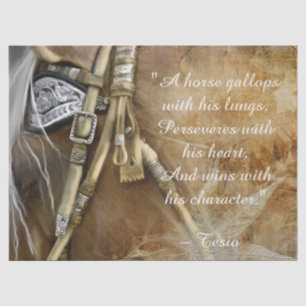 Beautiful Horse Inspirational Quote Tissue Paper