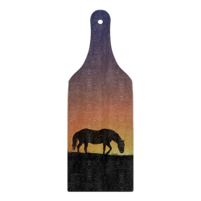 Beautiful Horse Paddle Decor Cutting board (Front)