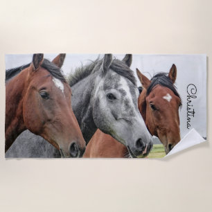 Beautiful Horse Personalized beach towel