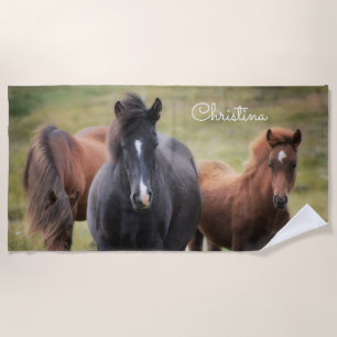 Beautiful Horse Personalized beach towel