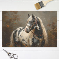 Beautiful Horse Piebald Coat Painting Decoupage
