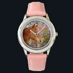 Beautiful Horse Watch for Kids<br><div class="desc">Our Beautiful Chestnut Horse Watch for kids has a portrait of our beautiful colourful chestnut horse and with minutes on the watch face! Our horse Ike is so cool! Horses are such magnificent animals and our girls wrist watches would make great animal or horse lover gifts. The watch is fully...</div>