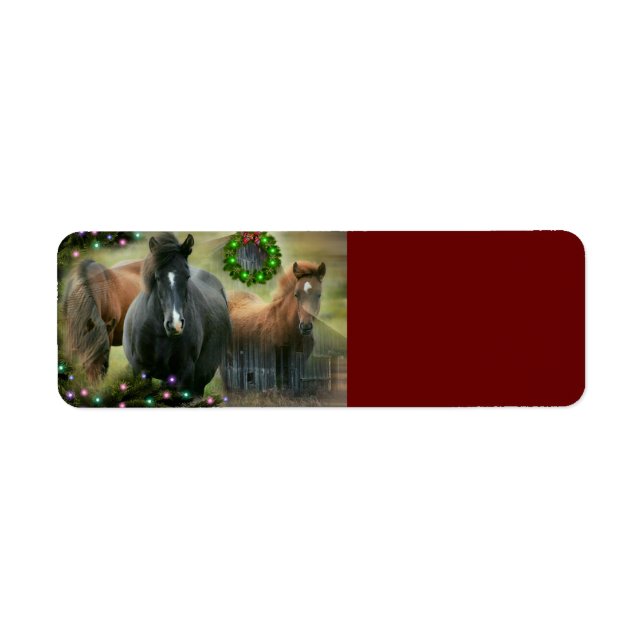 Beautiful Horses and Rustic Barn Christmas (Front)