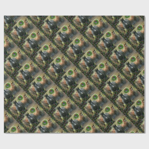 Beautiful Horses and Rustic Barn Christmas Wrapping Paper